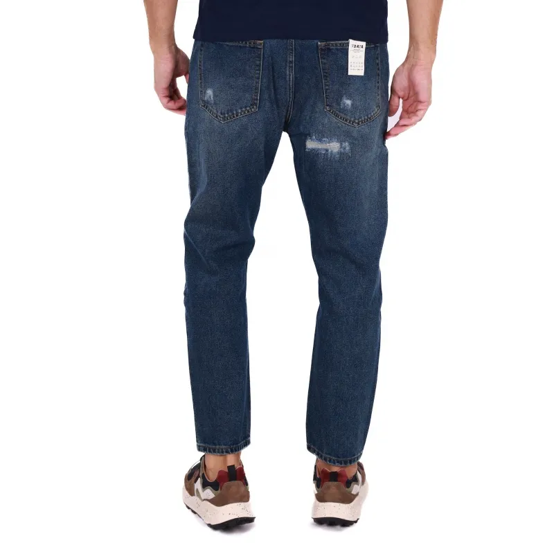 JEANS UOMO CON ROTTURE, BLU