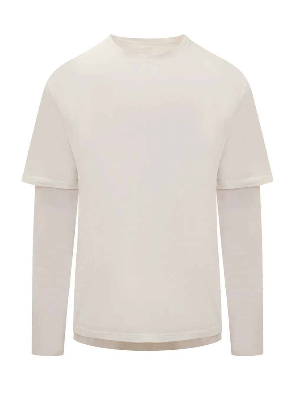 Jil Sander  |Crew Neck Unisex Long Sleeves Plain Cotton Khaki