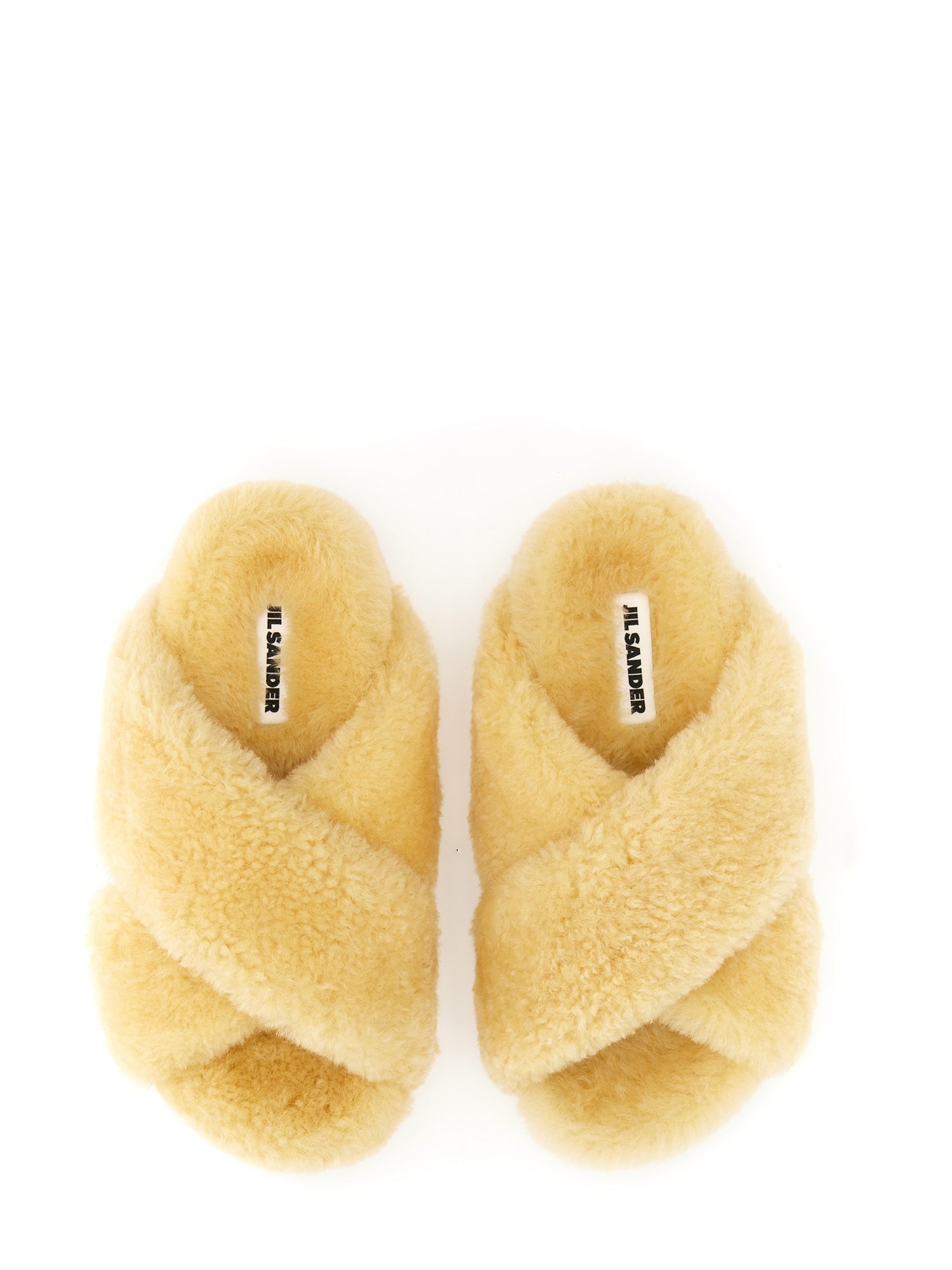 JIL SANDER    SHEARLING CROSSOVER SANDAL