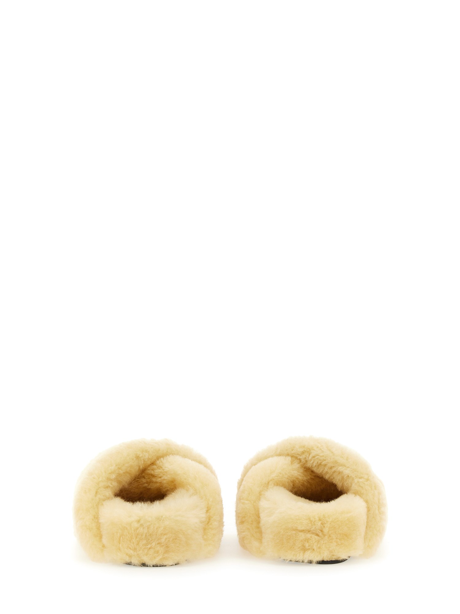 JIL SANDER    SHEARLING CROSSOVER SANDAL