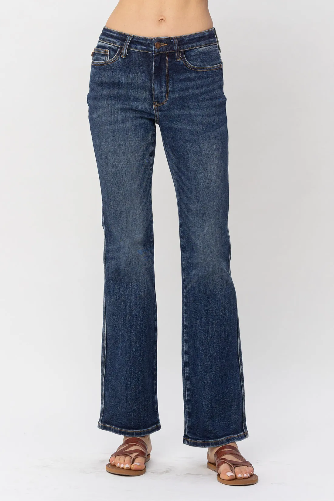 Judy Blue Mid-Rise Vintage Wash Rugged Bootcut