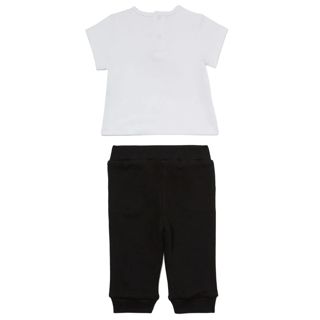 Karl Lagerfeld Set T-Shirt And Leggings Logo Black & White