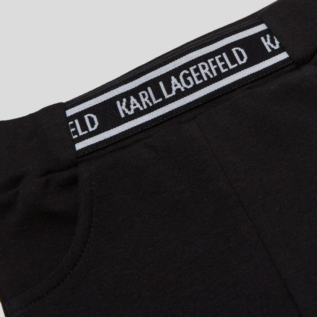 Karl Lagerfeld Set T-Shirt And Leggings Logo Black & White