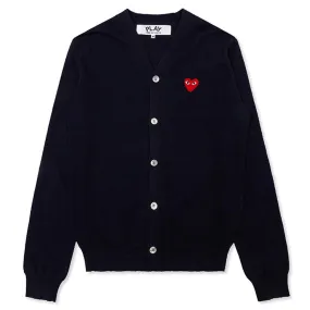 Knit Cardigan Red Heart - Navy