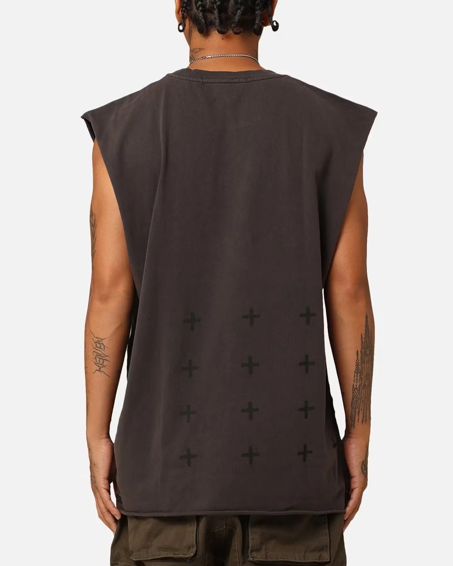 KSUBI  |Crew Neck Pullovers Sleeveless Street Style Plain Cotton