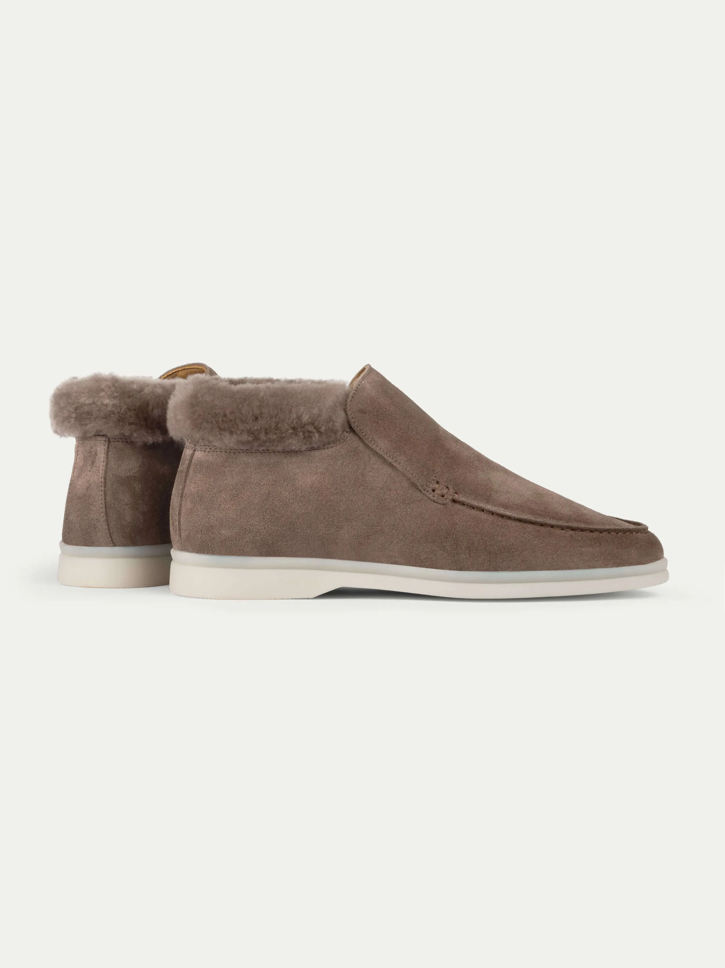 Lady Ash Grey City Loafer Fur