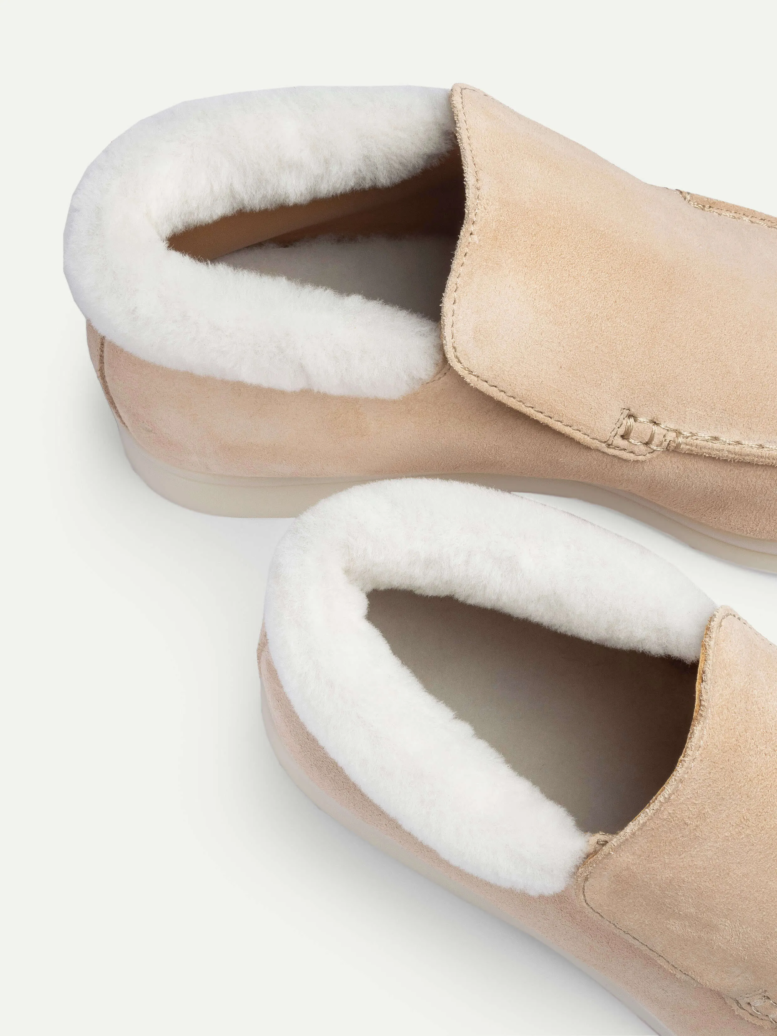 Lady Light Beige City Loafer Fur