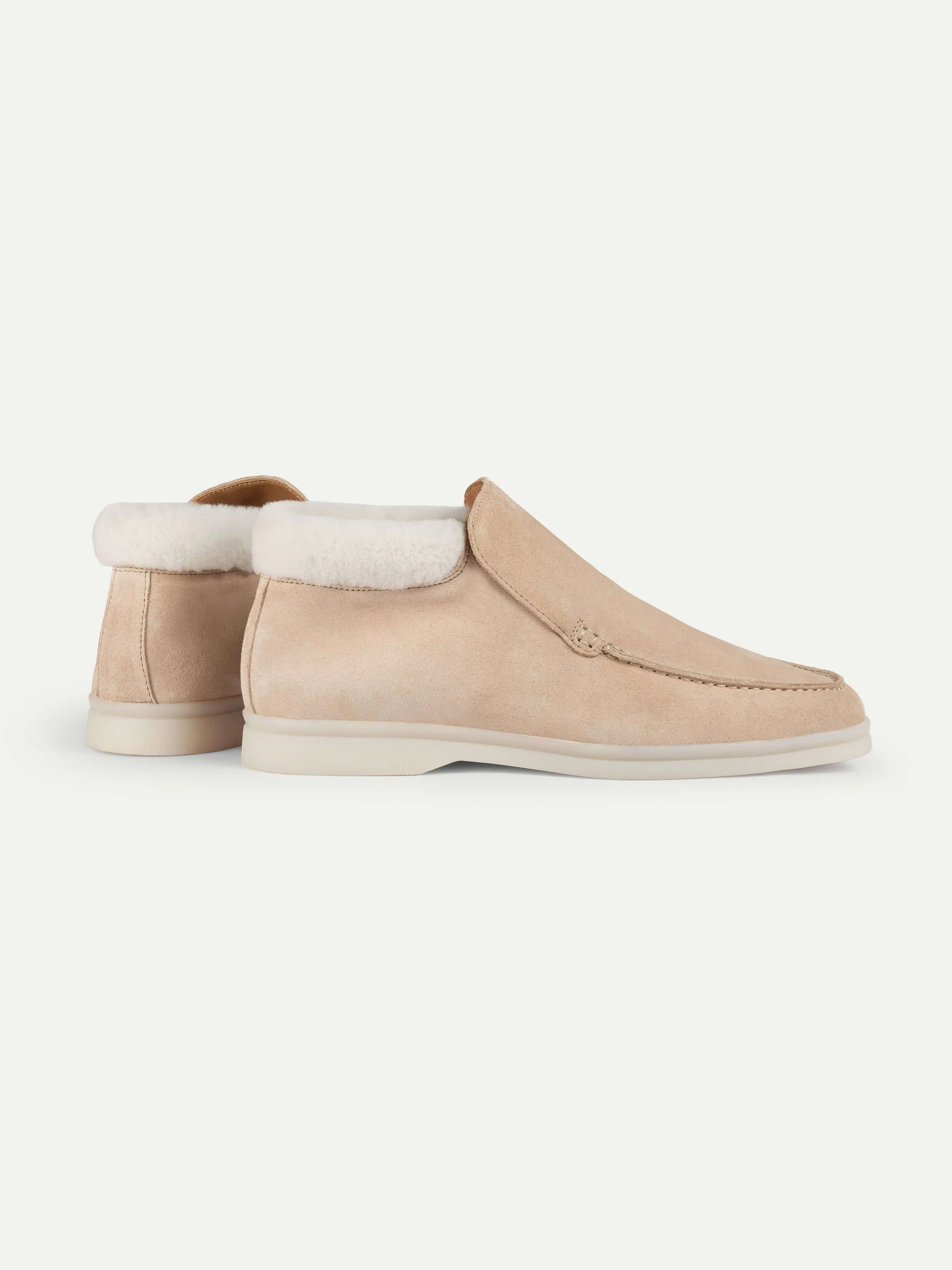 Lady Light Beige City Loafer Fur