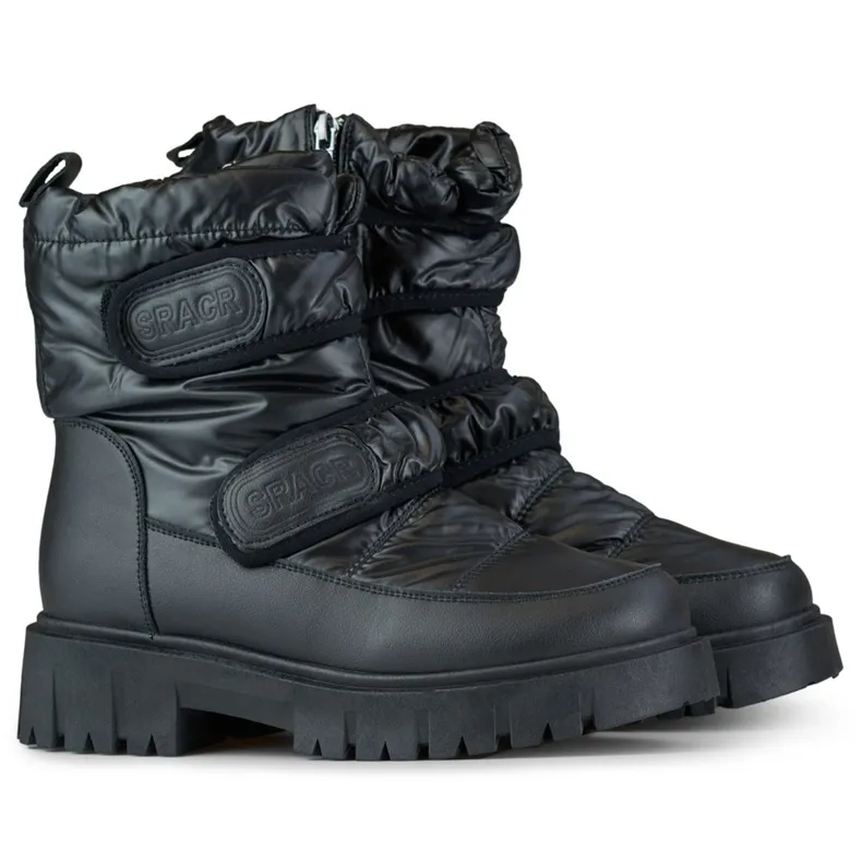 Laila warm women's snow boots with Velcro black