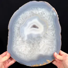 Large Chalcedony and Quartz Geode Slab