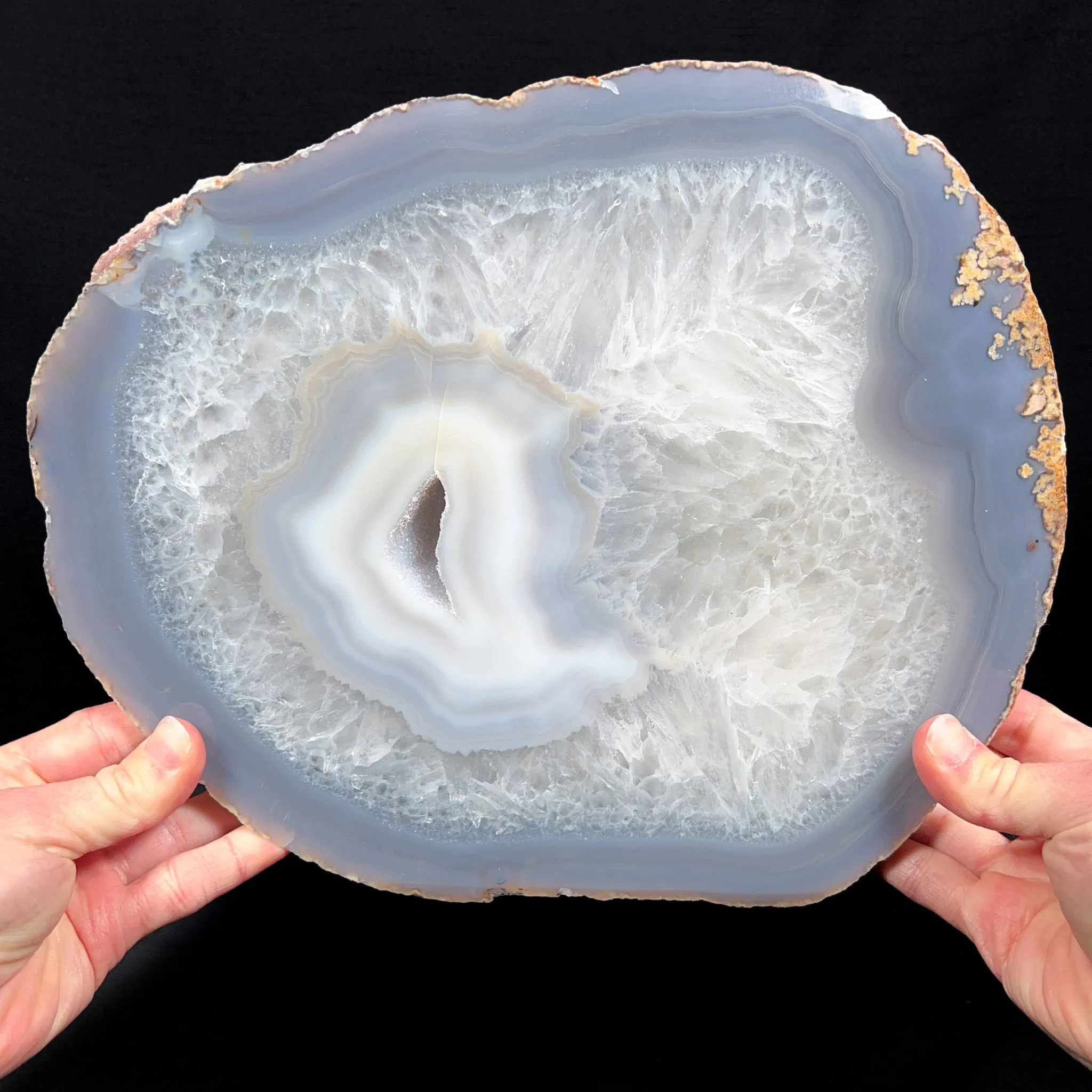 Large Chalcedony and Quartz Geode Slab