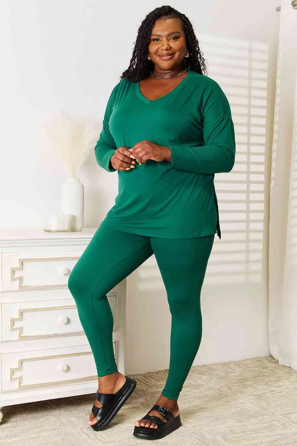 Lazy Days Full Size Long Sleeve Top and Leggings Set