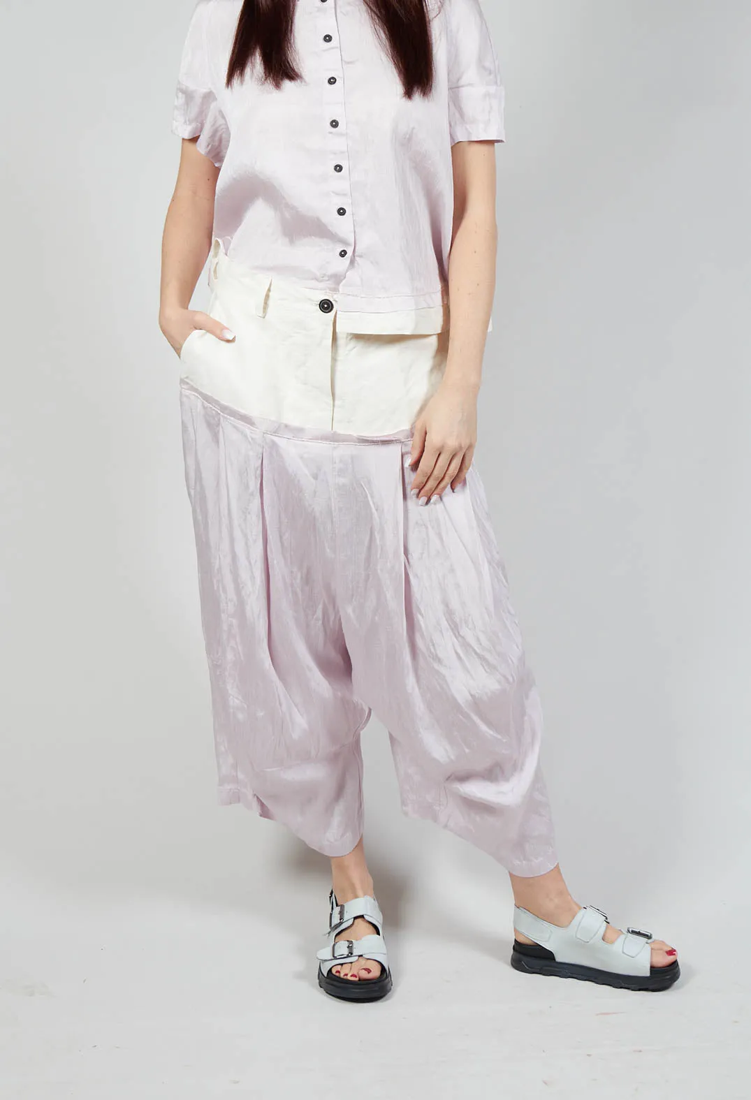 Lightwear Pleated Trousers in Rose 10%