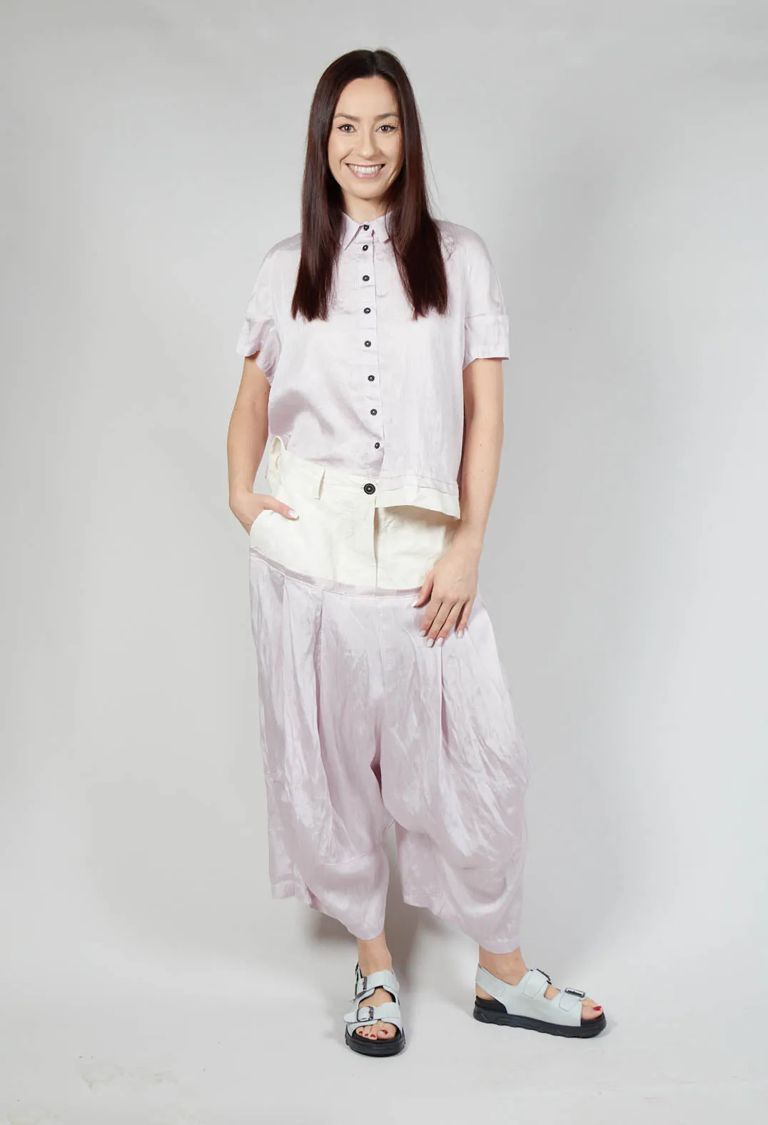 Lightwear Pleated Trousers in Rose 10%