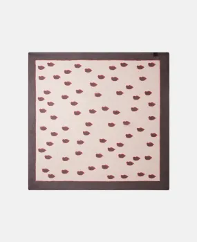 Lips Print Square Scarf