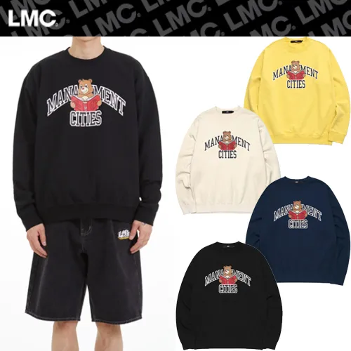 LMC  |Unisex Street Style Long Sleeves Logo Sweatshirts