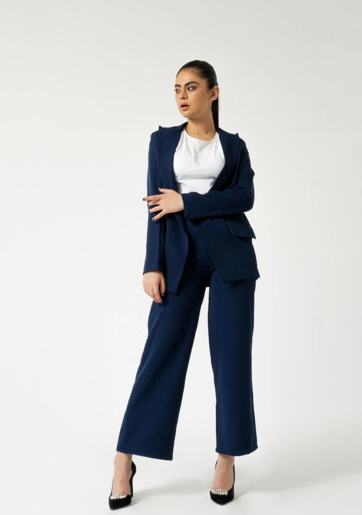 Long Blazer - navy blue