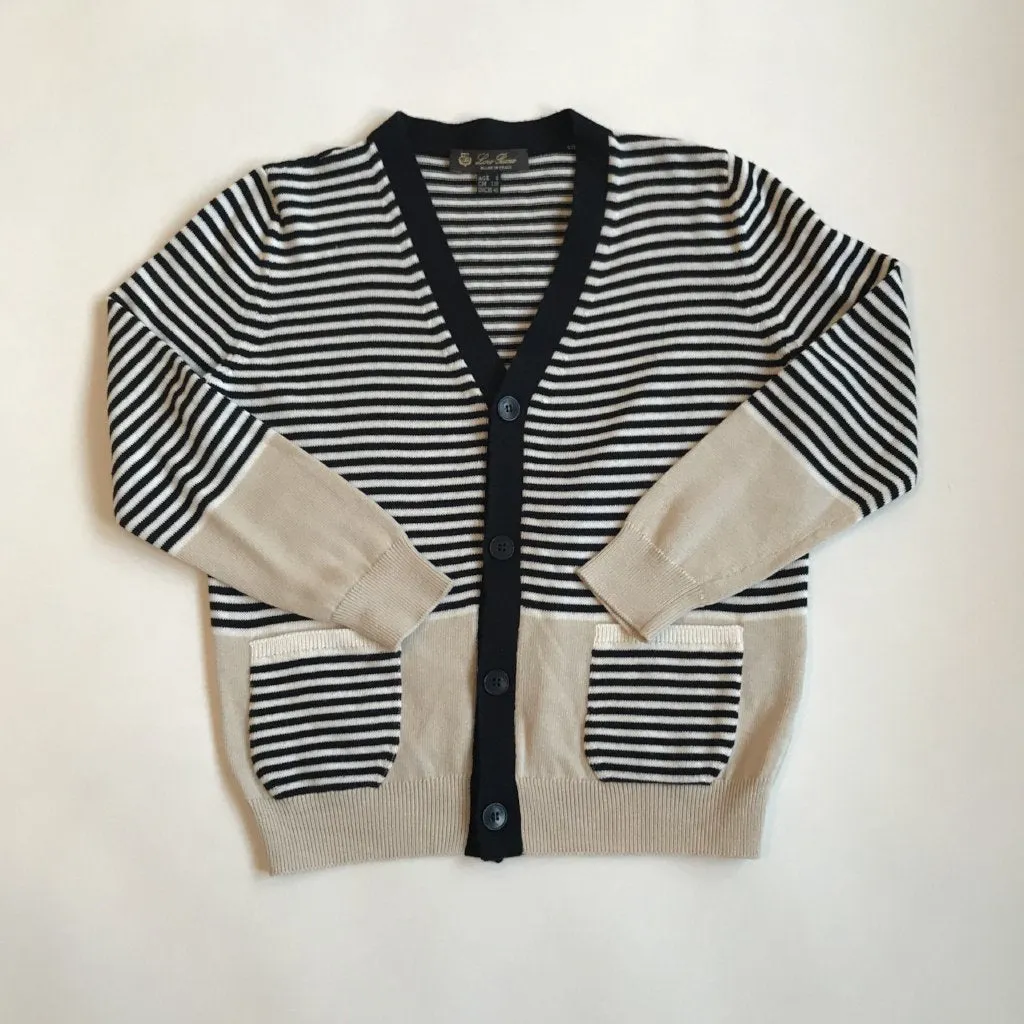 Loro Piana Cotton And Silk Blend Stripe Cardigan: 6 Years