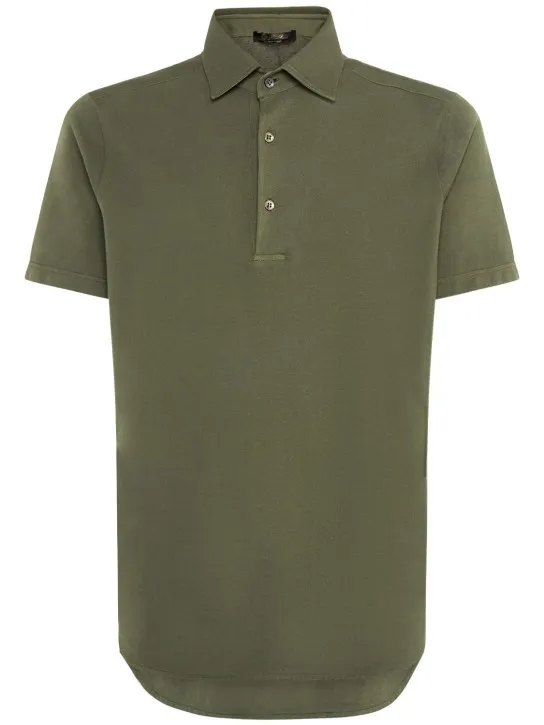 Loro Piana   Cotton piqué polo shirt 