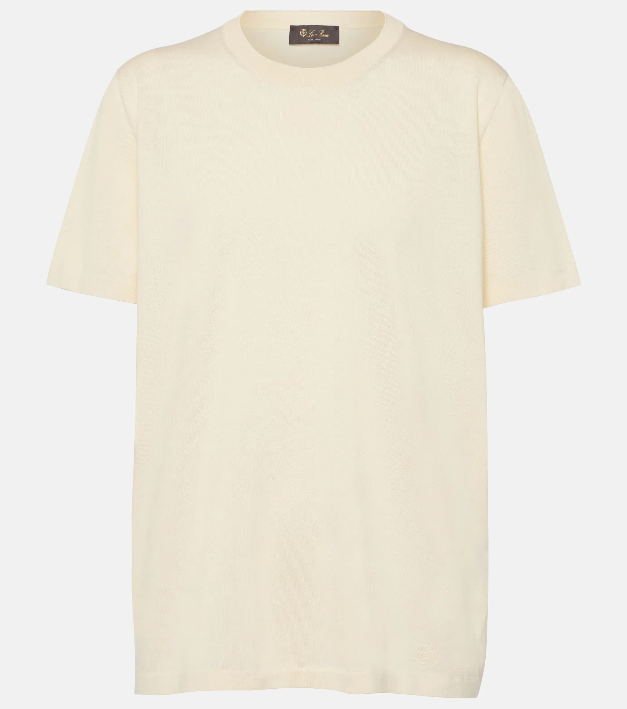 Loro Piana  |Crew Neck Unisex Street Style Plain Cotton Short Sleeves