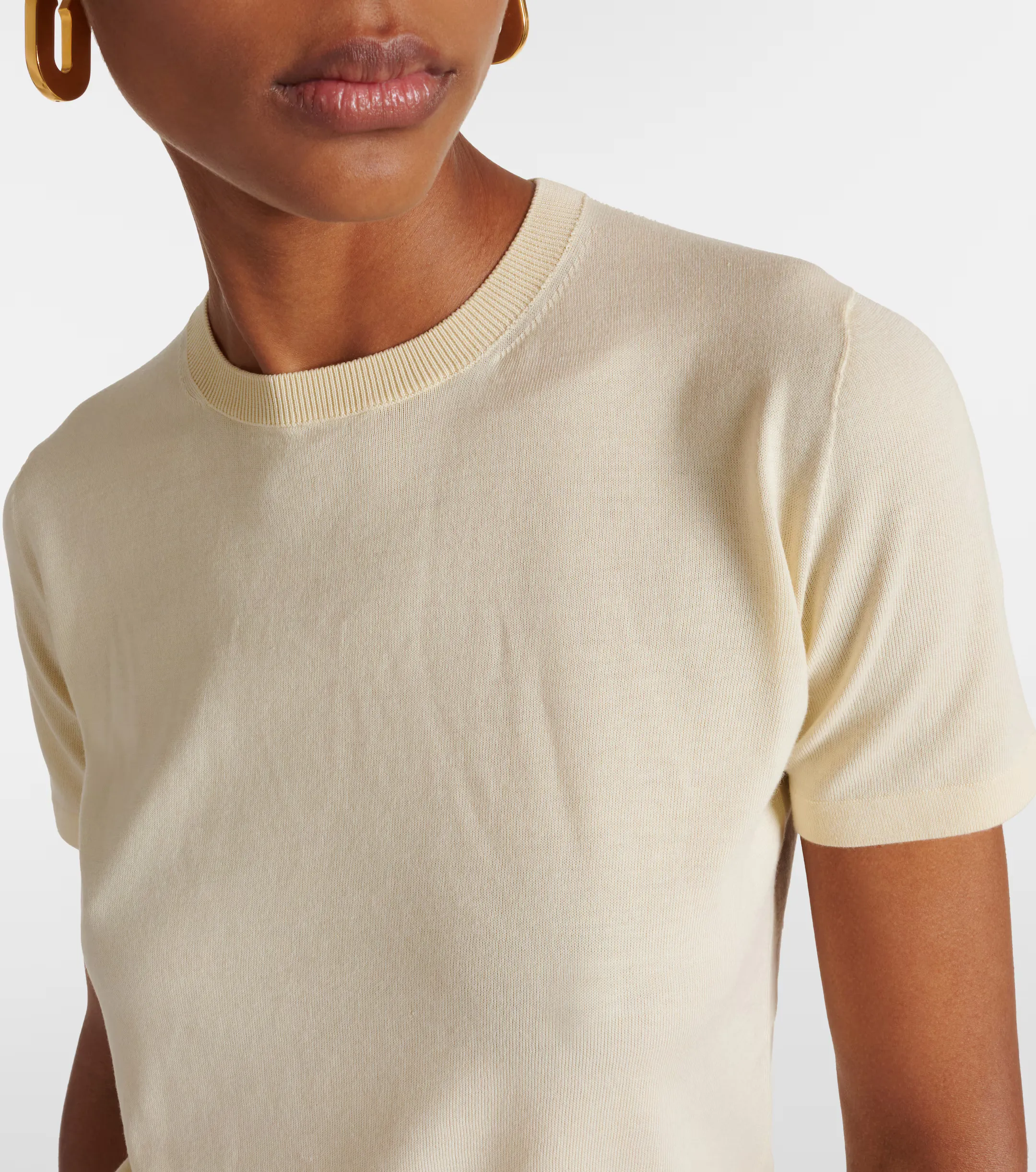 Loro Piana  |Crew Neck Unisex Street Style Plain Cotton Short Sleeves