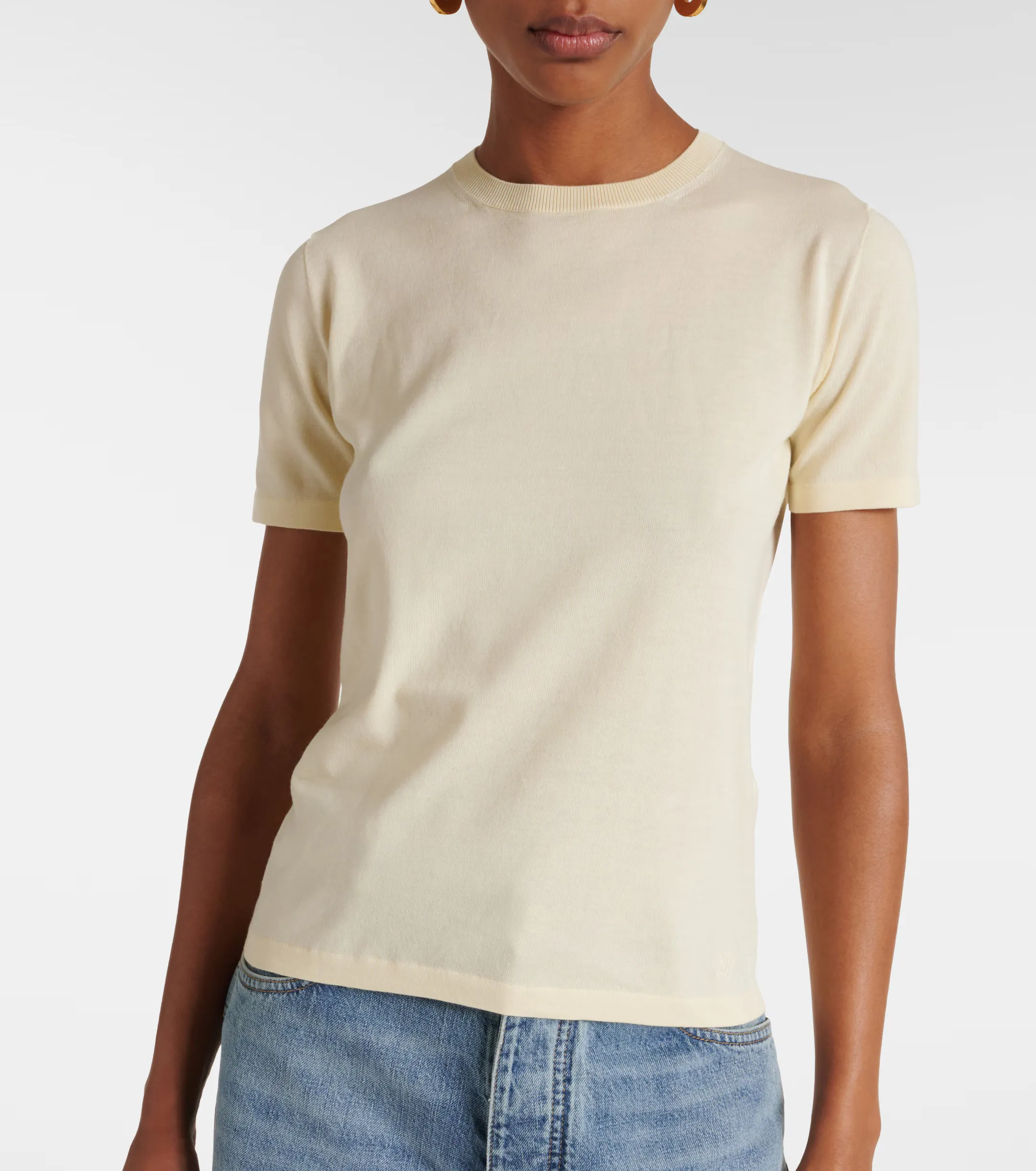 Loro Piana  |Crew Neck Unisex Street Style Plain Cotton Short Sleeves