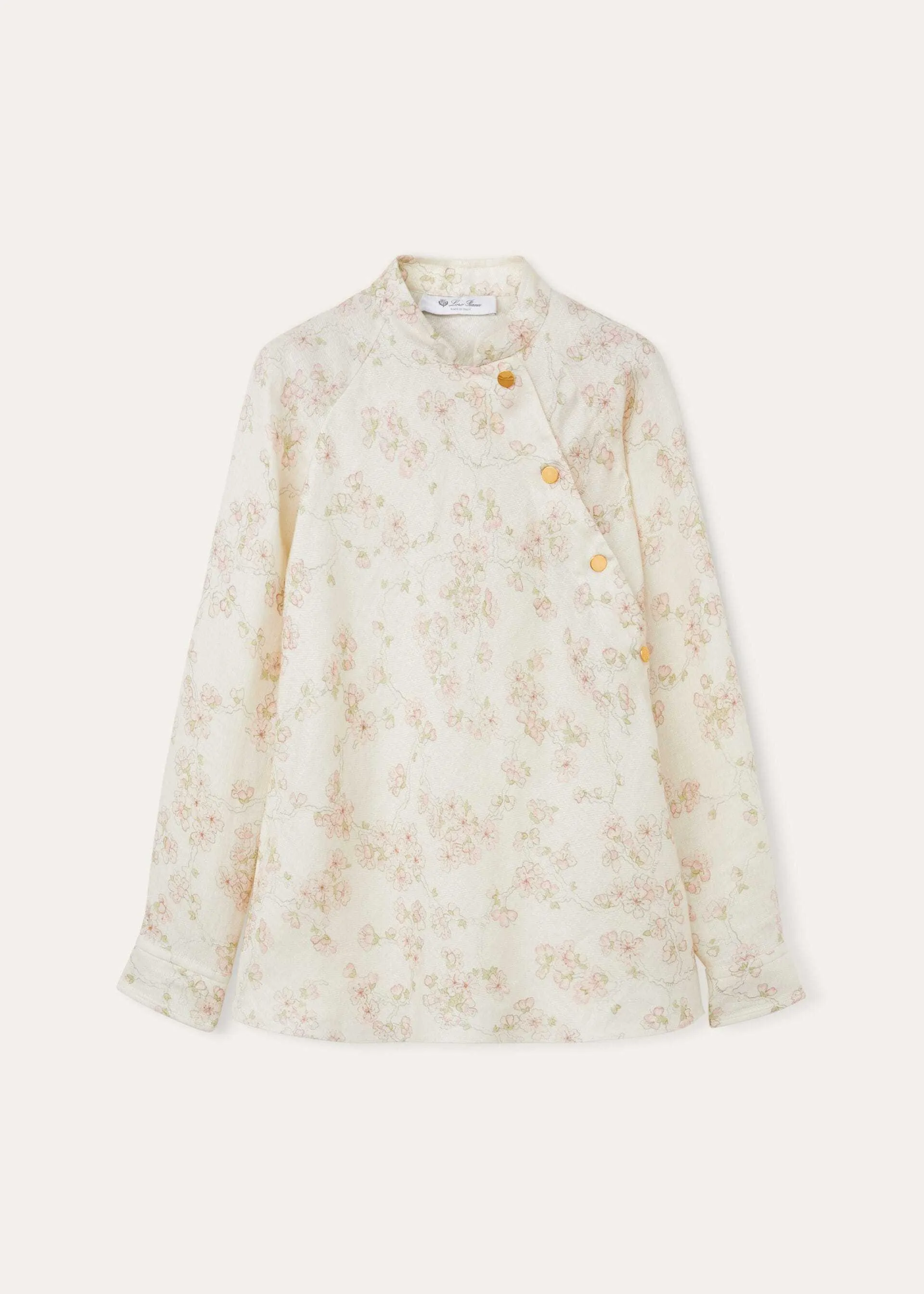 Loro Piana  |Flower Patterns Linen Cotton Shirts & Blouses