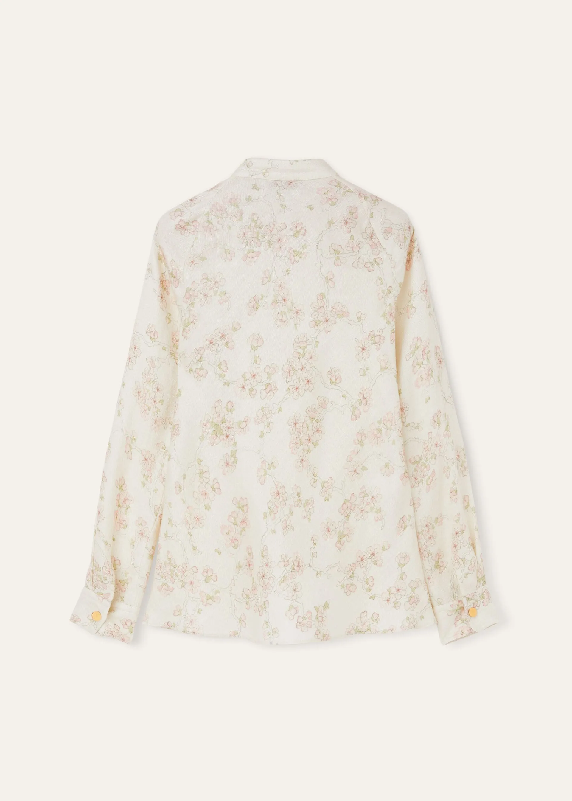 Loro Piana  |Flower Patterns Linen Cotton Shirts & Blouses