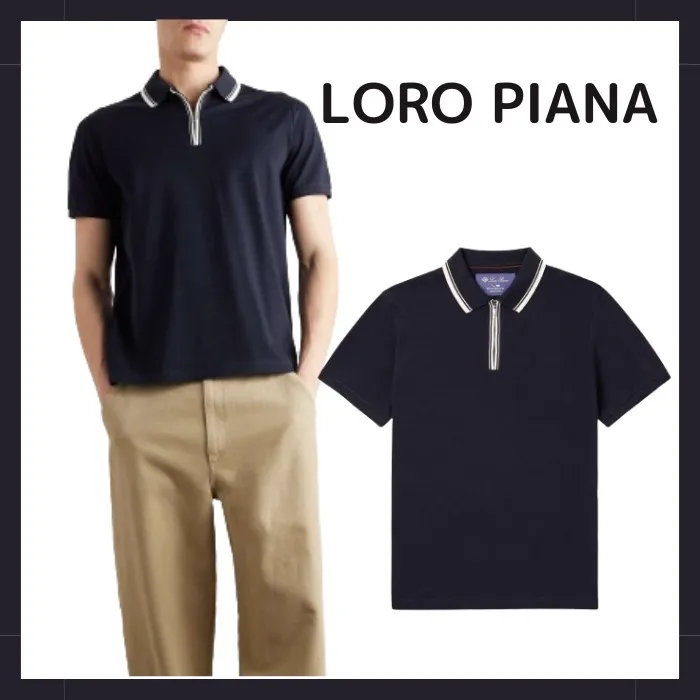 Loro Piana  |Pullovers Stripes Unisex Blended Fabrics Street Style Plain