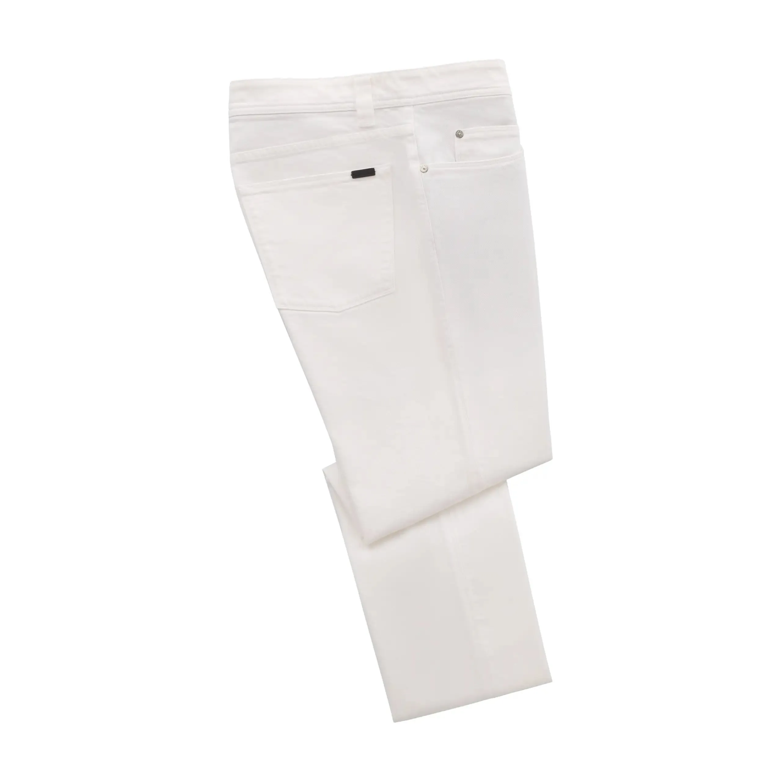  Loro Piana Regular-Fit Stretch-Cotton White Jeans