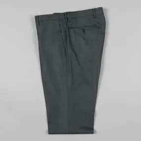 LORO PIANA WOOL FLAT FRONT TROUSER GREY