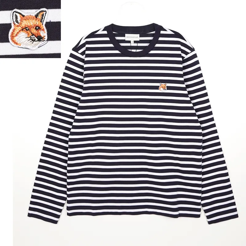 MAISON KITSUNE  |Unisex Street Style U-Neck Long Sleeves Long Sleeve T-shirt