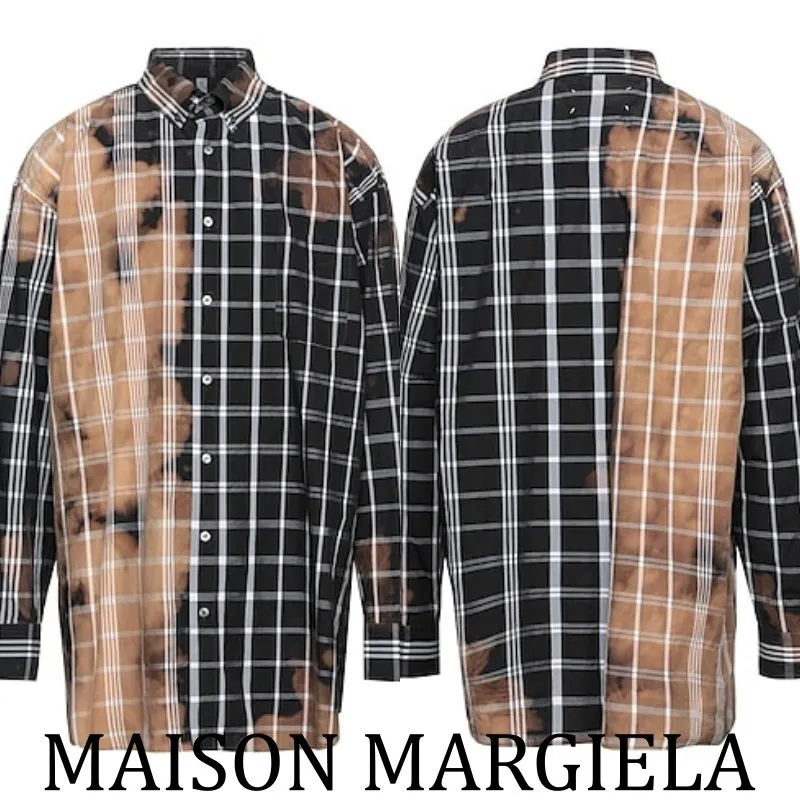 Maison Margiela  |Tartan Unisex Street Style Long Sleeves Plain Cotton