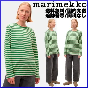 marimekko  |Crew Neck Unisex Street Style Long Sleeves Cotton