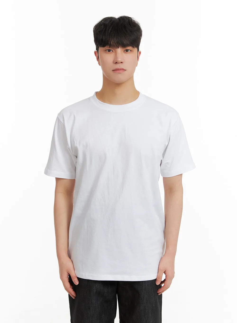 Men's Basic Short Sleeve T-Shirt IA402 / White