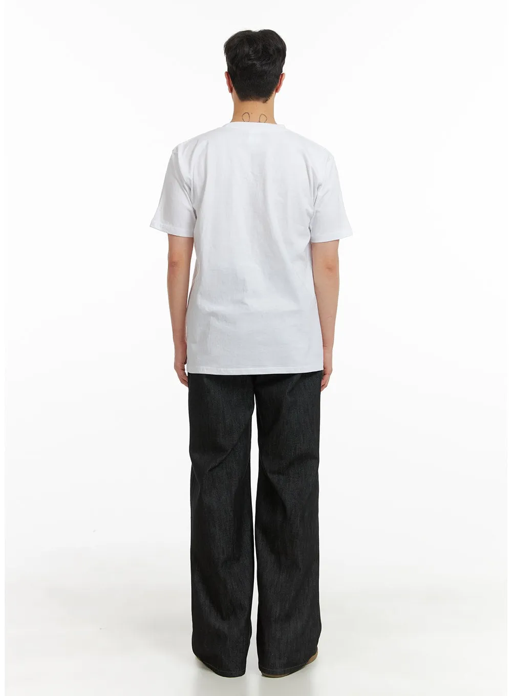 Men's Basic Short Sleeve T-Shirt IA402 / White