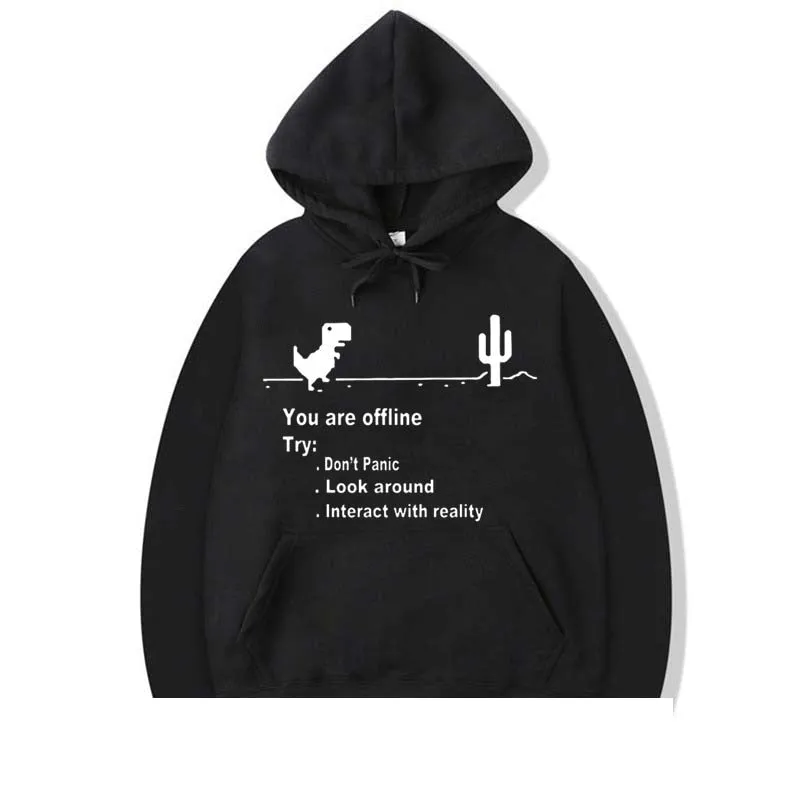 Men's Casual Winter Hip-Hop Fashion Funny Game Printed Hoodie