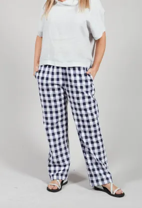 Mesange Trousers in Azur Big Check