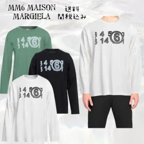 MM6 Maison Margiela  |Street Style U-Neck Long Sleeves Plain Cotton