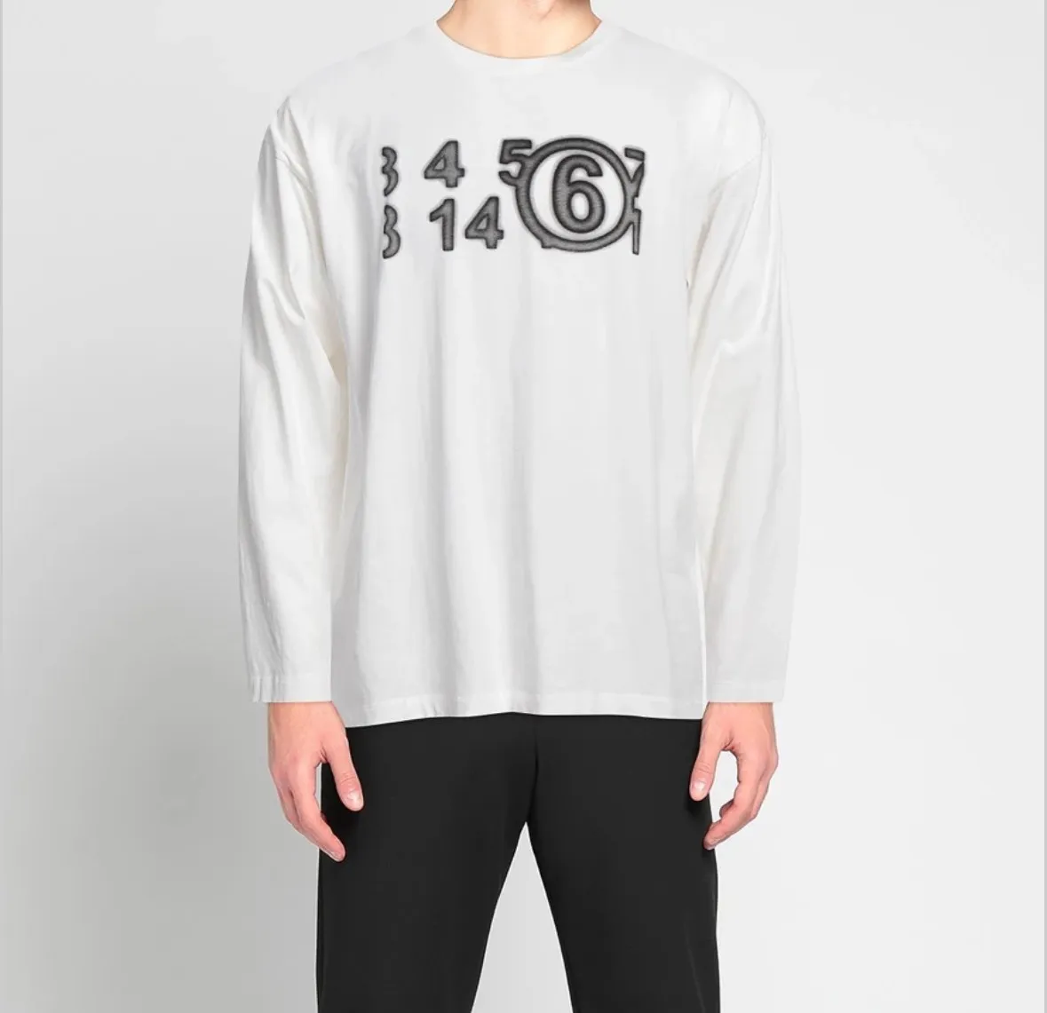 MM6 Maison Margiela  |Street Style U-Neck Long Sleeves Plain Cotton