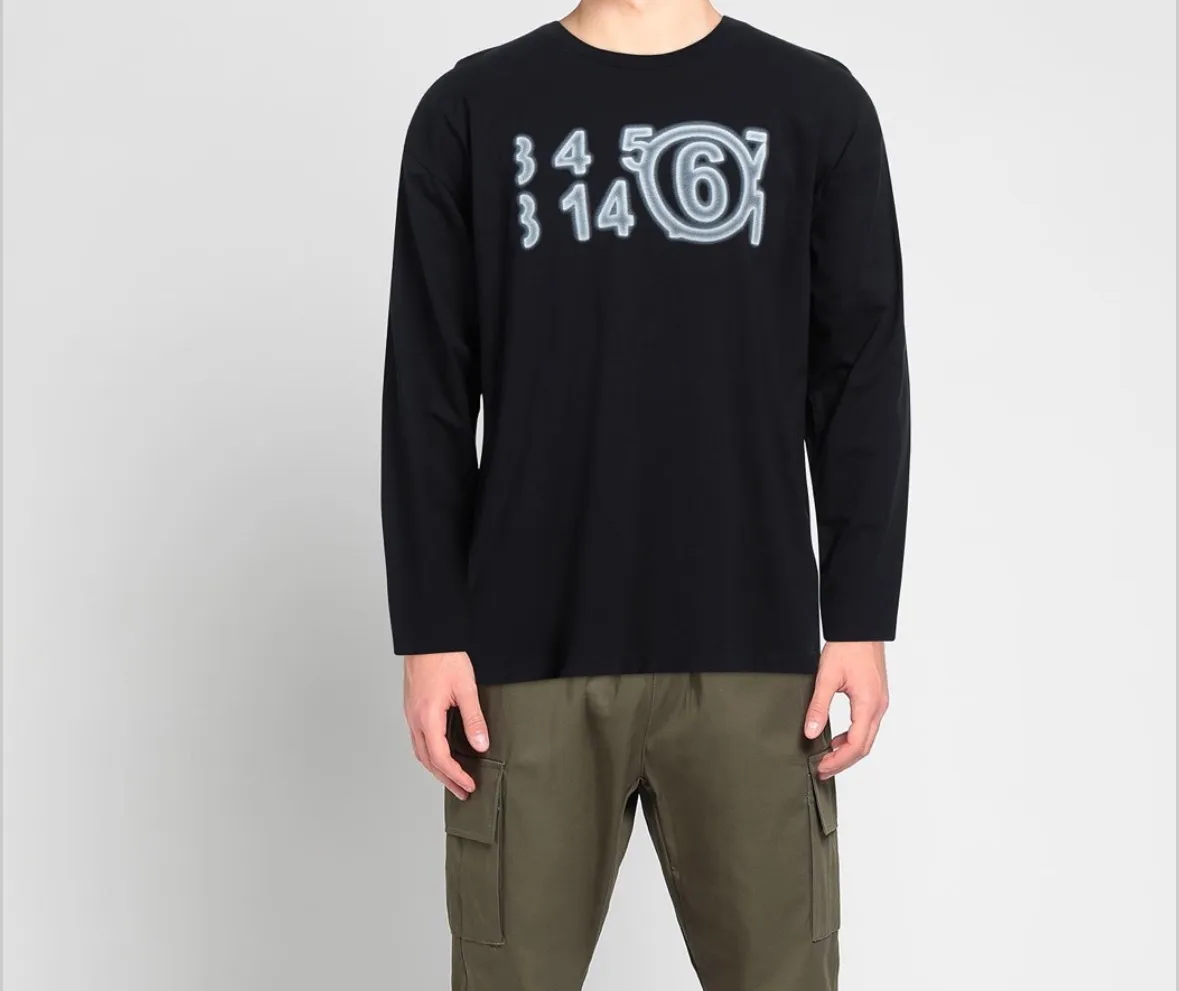 MM6 Maison Margiela  |Street Style U-Neck Long Sleeves Plain Cotton