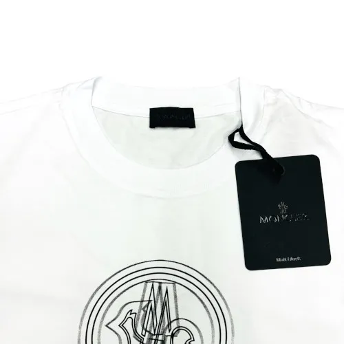 MONCLER  |Crew Neck Pullovers Street Style Cotton Short Sleeves Logo