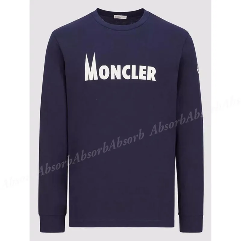 MONCLER  |Crew Neck Street Style Long Sleeves Plain Cotton