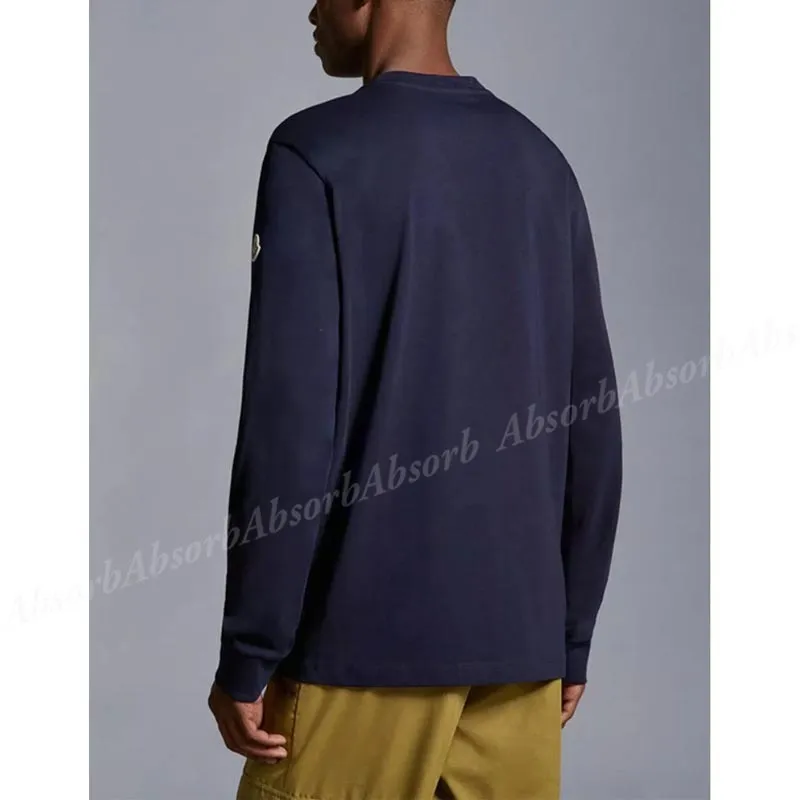 MONCLER  |Crew Neck Street Style Long Sleeves Plain Cotton