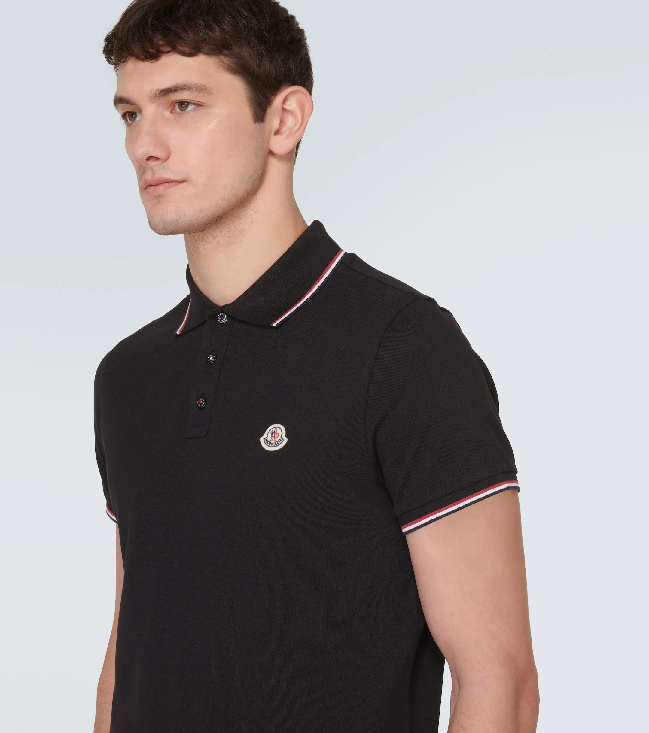 MONCLER  |Pullovers Stripes Street Style Plain Cotton Short Sleeves