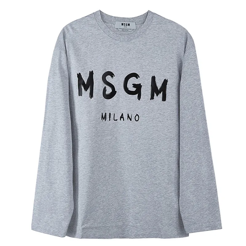 MSGM  |Crew Neck Street Style Long Sleeves Plain Cotton