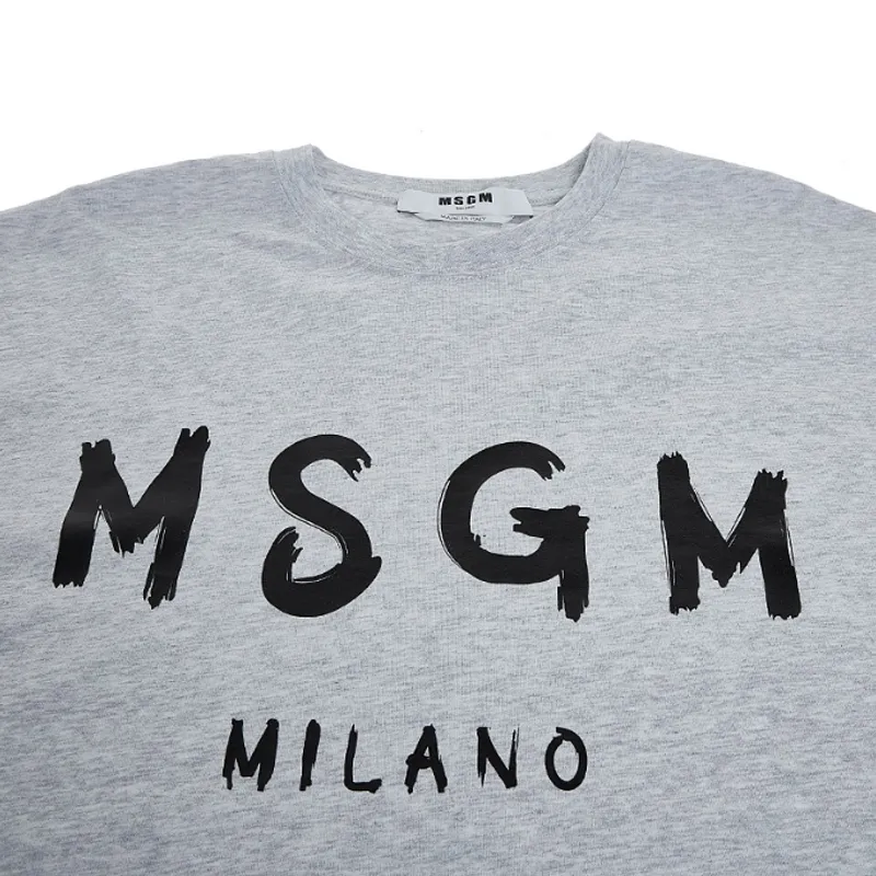 MSGM  |Crew Neck Street Style Long Sleeves Plain Cotton