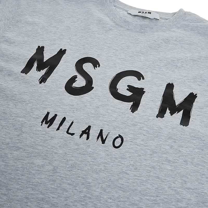 MSGM  |Crew Neck Street Style Long Sleeves Plain Cotton