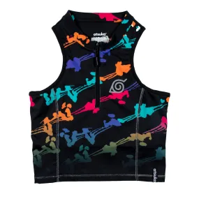 Naruto Half-zip Multicolor Cropped Tank