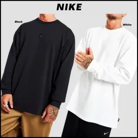 Nike  |Crew Neck Street Style Long Sleeves Plain Cotton